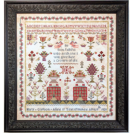 Whilst Iris Naps | Mary Gypson 1828 Reproduction Sampler