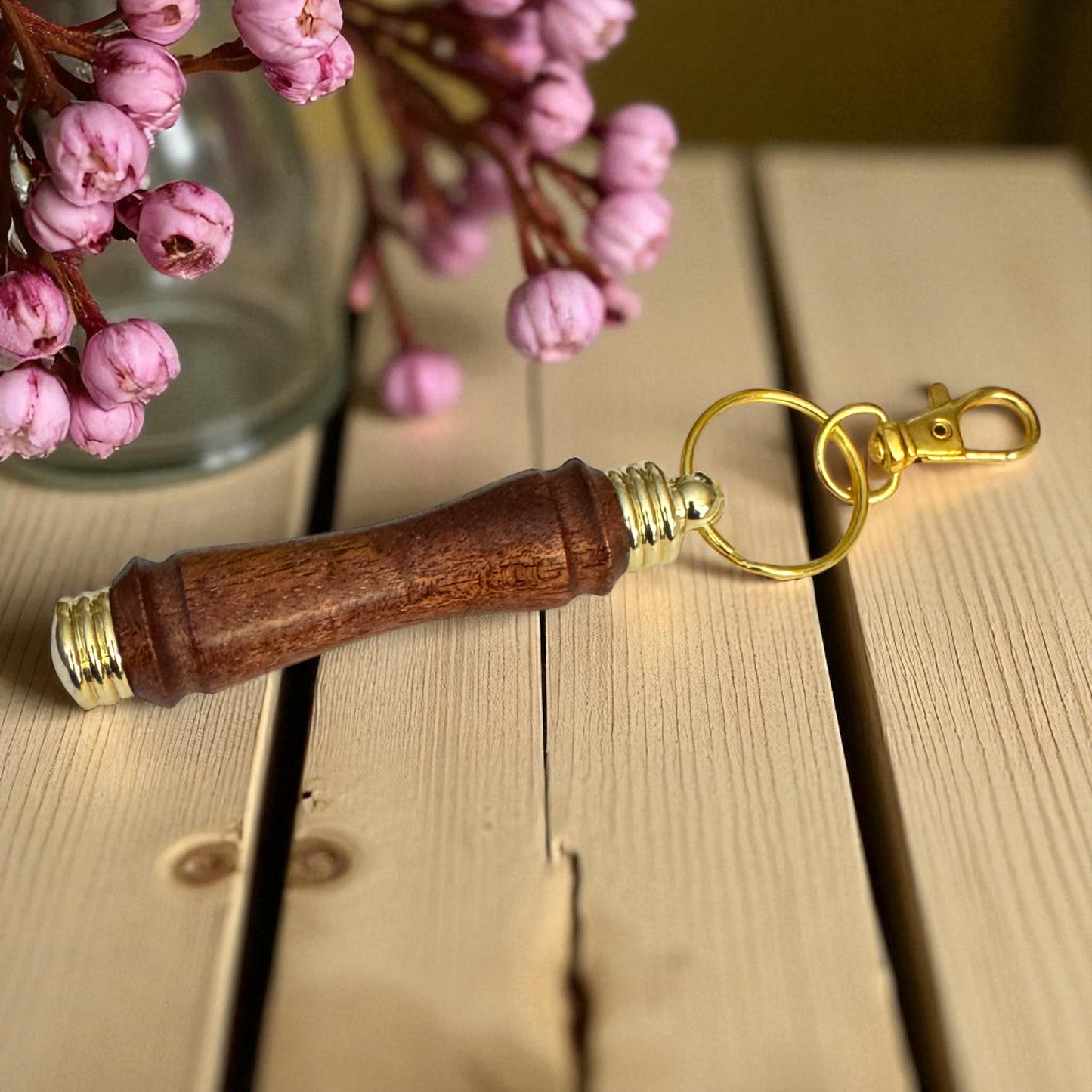 Hand-Turned Wood Needle Case