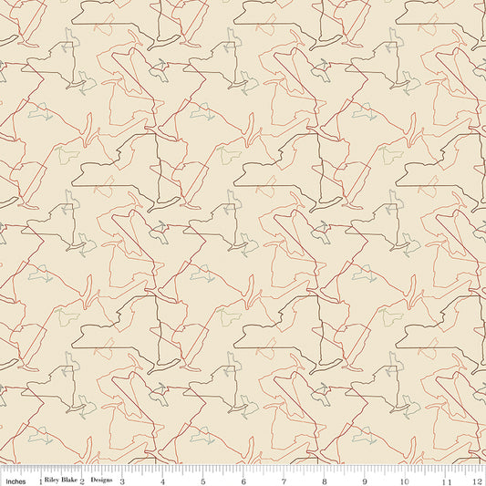 I Love New York ~ Outline ~ C16072 Cream