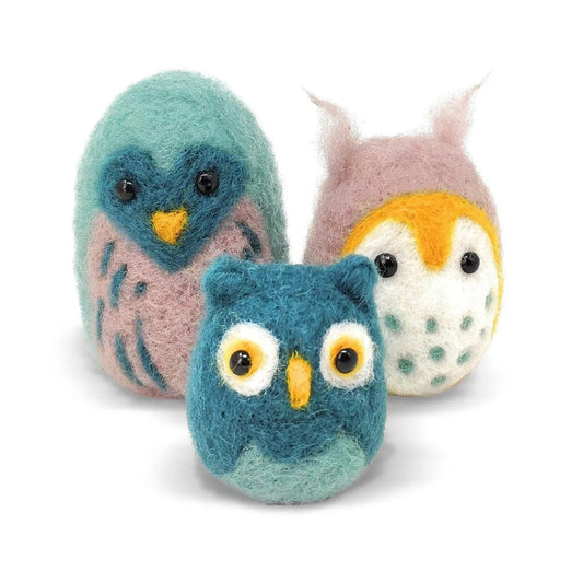 The Crafty Kit Company ~ Owl Family Needle Felting Kit