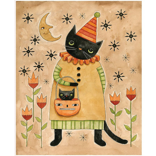 Spooky ~ Cat Panel ~ C17578 PANEL