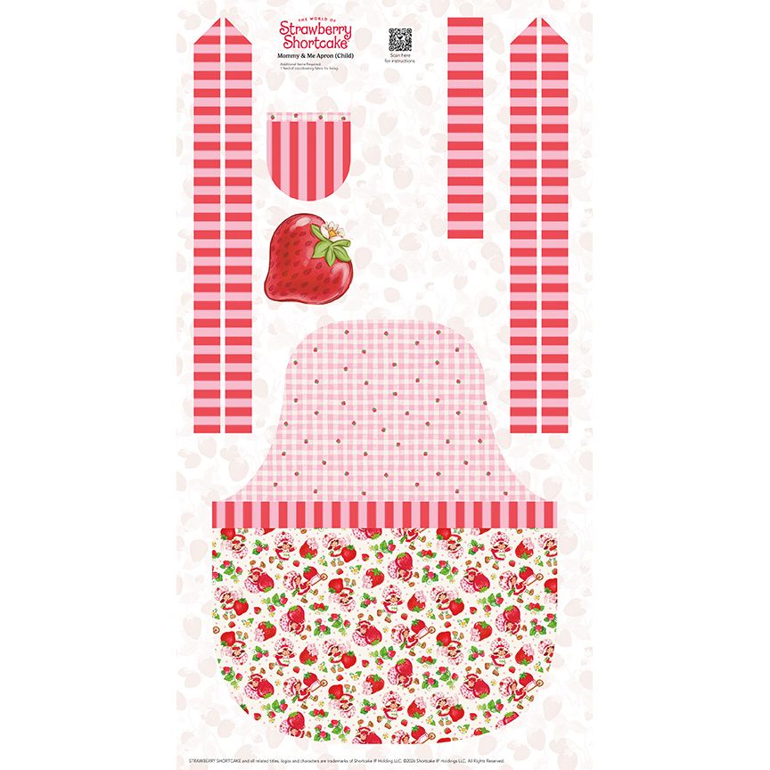 The World of Strawberry Shortcake Child Apron Panel P18569-PANEL
