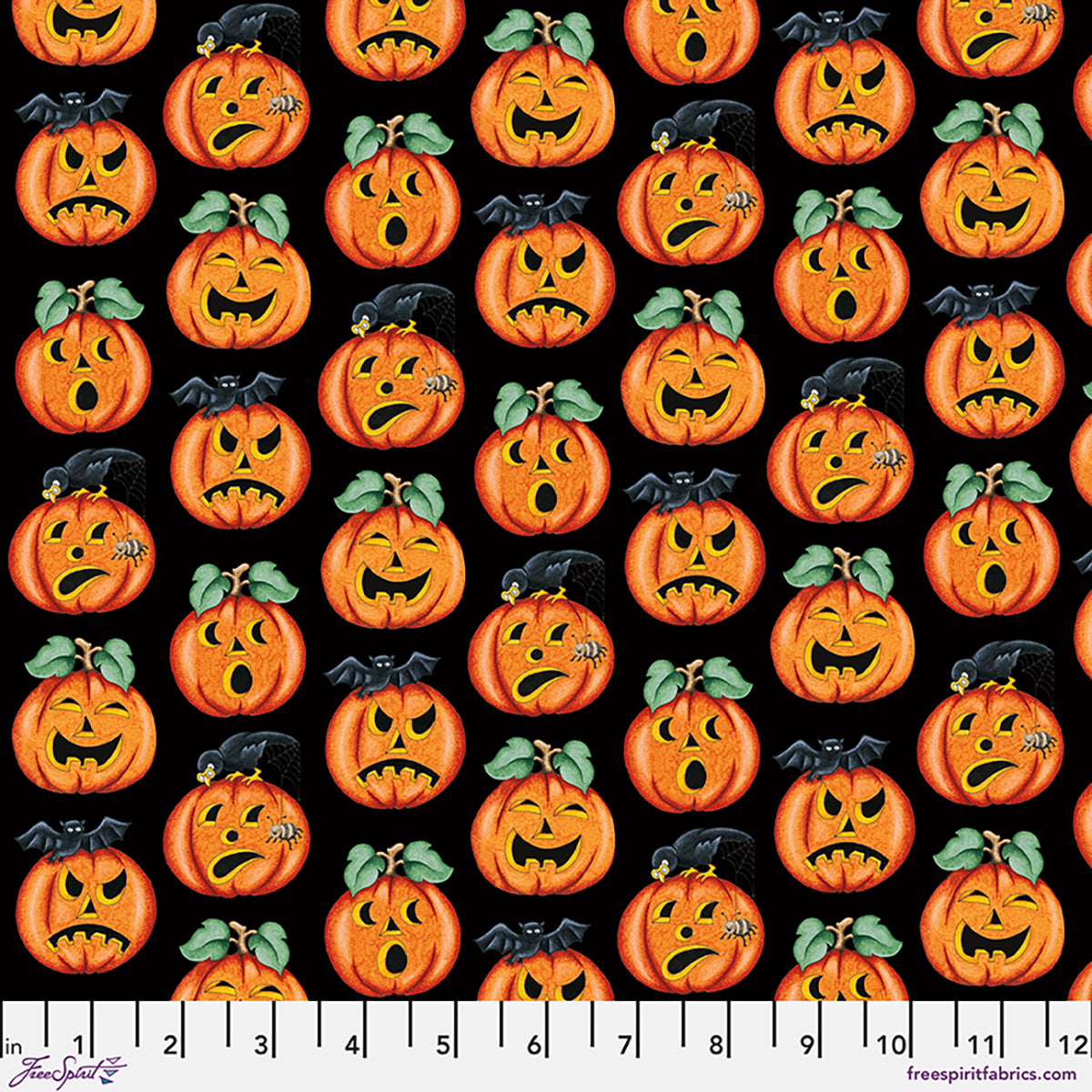 Moonlit Mischief ~ Jack-O-Lanterns ~ PWMY050.BLACK