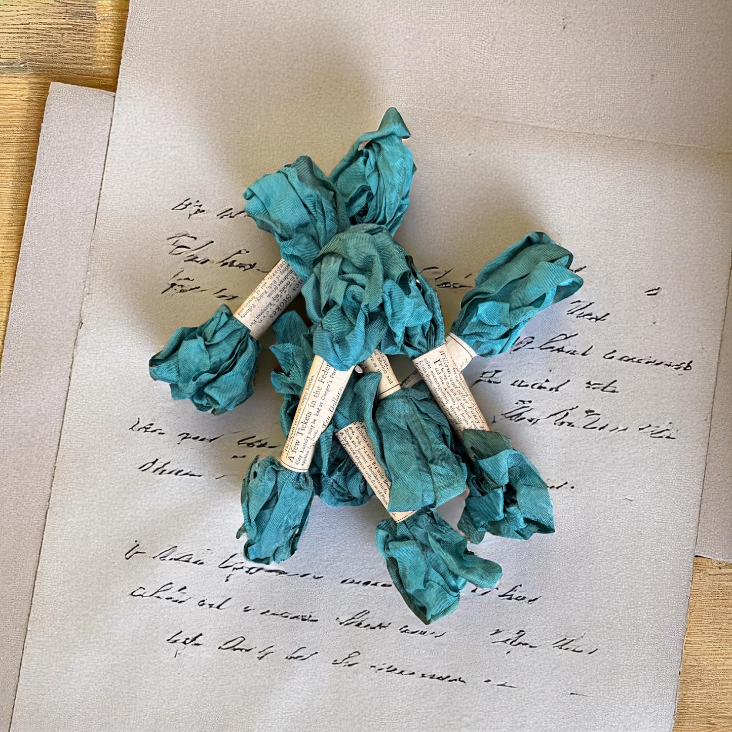 Monahan Papers | Aged Ribbon - Peacock