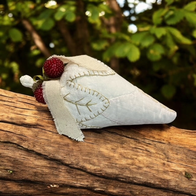 Paxe's Designs ~ Vintage Quilted Strawberry Pincushion