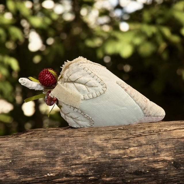Paxe's Designs ~ Vintage Quilted Strawberry Pincushion