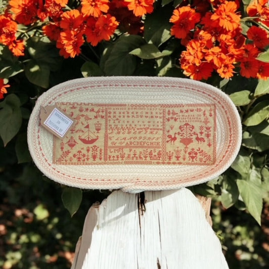 Hand-Crafted Fabric Rope Bowl | Hands Across the Sea Samplers Large Oval