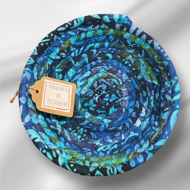 Hand-Crafted Fabric Covered Rope Bowl Extra-SM