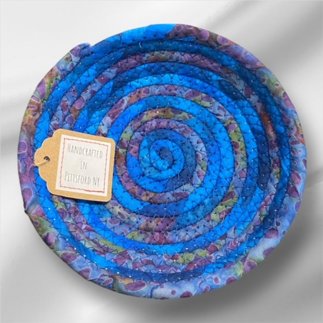 Hand-Crafted Fabric Covered Rope Bowl Extra-SM