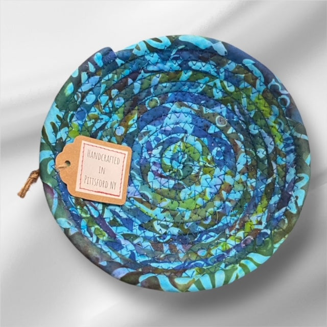 Hand-Crafted Fabric Covered Rope Bowl Extra-SM