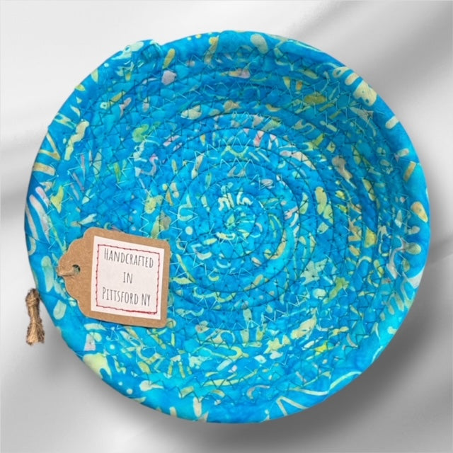 Hand-Crafted Fabric Covered Rope Bowl Extra-SM