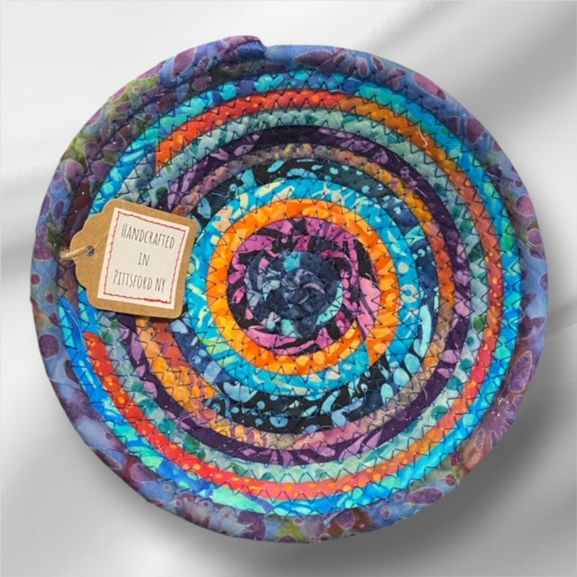 Hand-Crafted Fabric Covered Rope Bowl SM