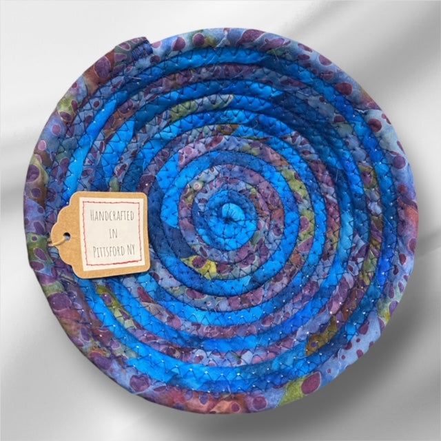 Hand-Crafted Fabric Covered Rope Bowl SM
