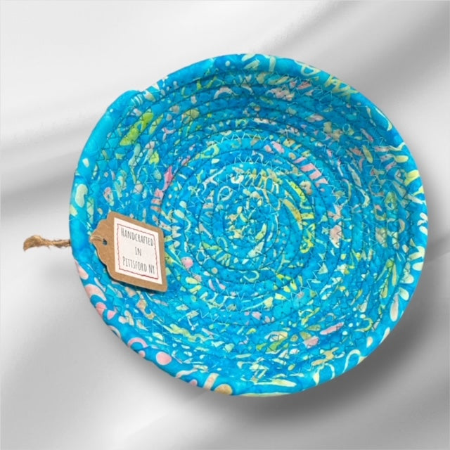 Hand-Crafted Fabric Covered Rope Bowl SM