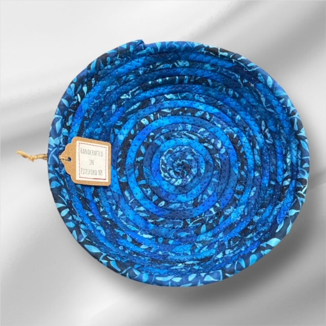 Hand-Crafted Fabric Covered Rope Bowl MD