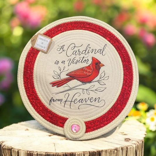 Hand-Crafted Fabric Rope Bowl ~ Large Round Mat/Wall Hanging