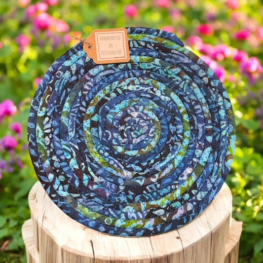 Hand-Crafted Fabric Rope Bowl ~ Round Mat/Wall Hanging