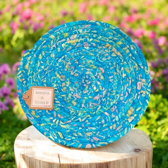 Hand-Crafted Fabric Rope Bowl ~ Round Mat/Wall Hanging