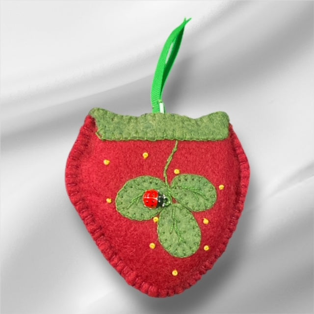 Paxe's Designs ~ Wool Strawberry Tape Measure