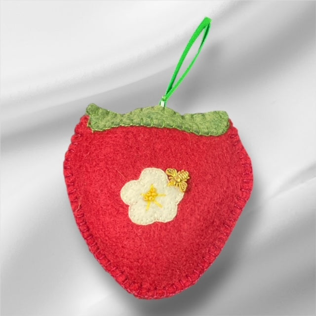 Paxe's Designs ~ Wool Strawberry Tape Measure
