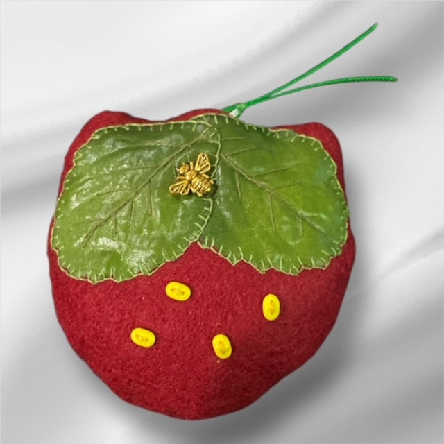 Paxe's Designs ~ Wool Strawberry Tape Measure