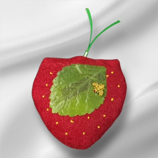 Paxe's Designs ~ Wool Strawberry Tape Measure