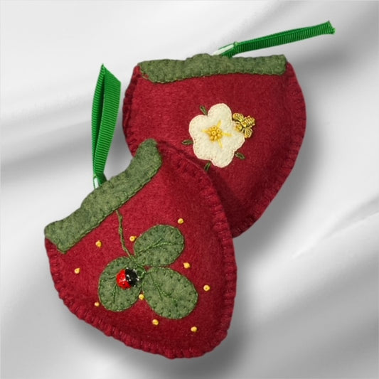 Paxe's Designs ~ Wool Strawberry Tape Measure