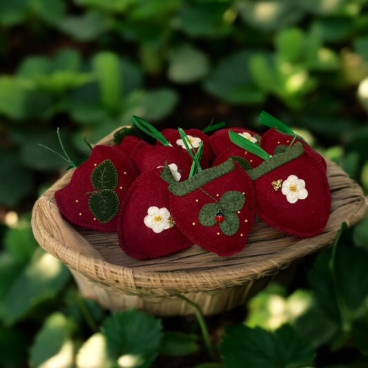 Paxe's Designs ~ Wool Strawberry Tape Measure
