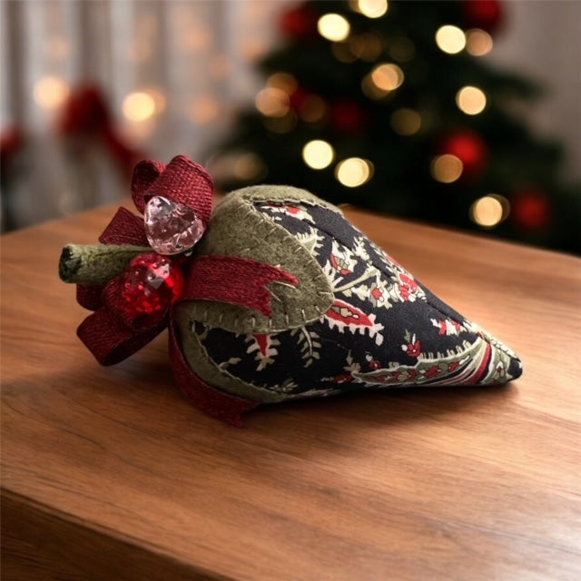 Paxe's Designs ~ Christmas Strawberry Pincushion
