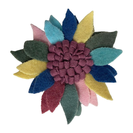 Rug Hooking Kit - Make One 100% Wool Flower Pin!