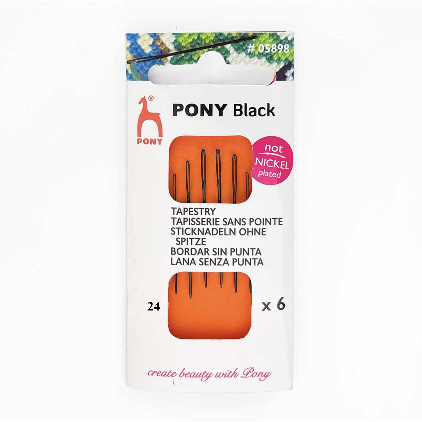 Pony Black Tapestry Needles 24