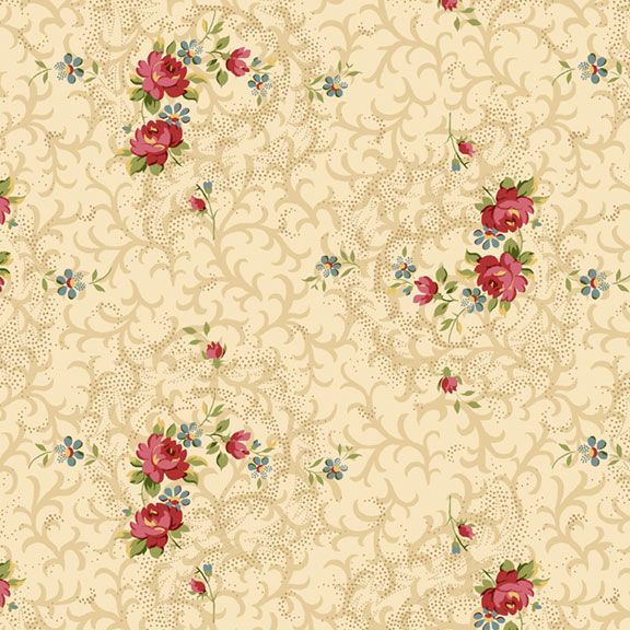 Timeless Stitches ~ Roses ~ R602009D CREAM