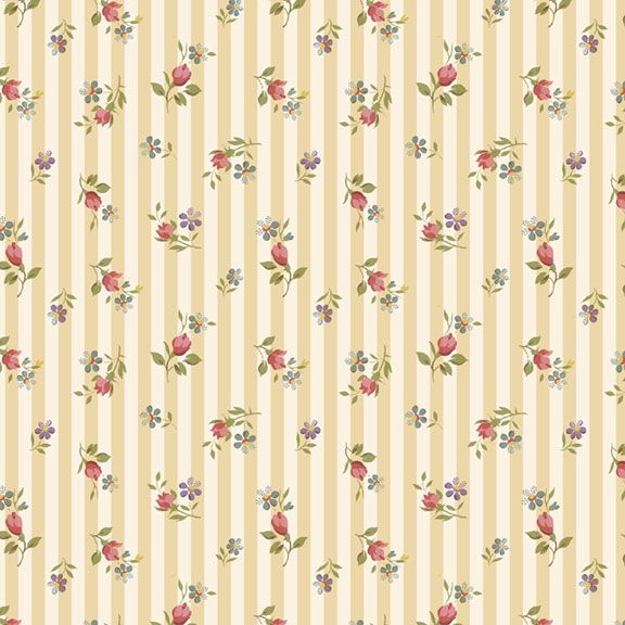 Timeless Stitches ~ 44" x WOF Remnant Stripe ~ R602011D CREAM
