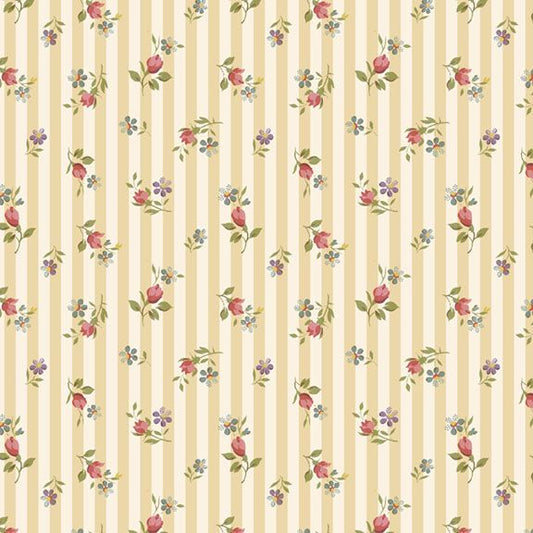 Timeless Stitches ~ 44" x WOF Remnant Stripe ~ R602011D CREAM