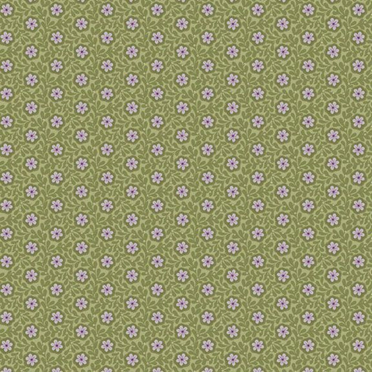 Timeless Stitches ~ 36" x WOF Remnant Foulard ~ R602013D GREEN