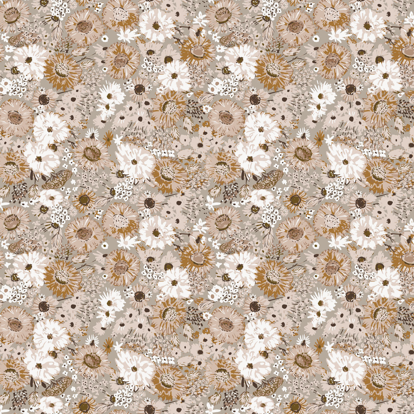 Blossom Breeze ~ Floral ~ RC91021-14 Taupe