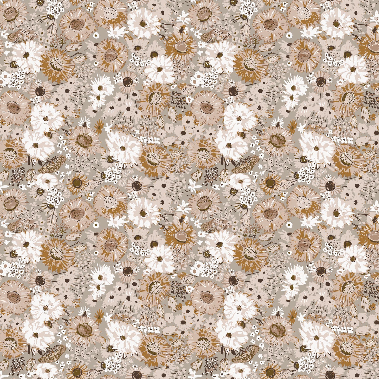 Blossom Breeze ~ Floral ~ RC91021-14 Taupe