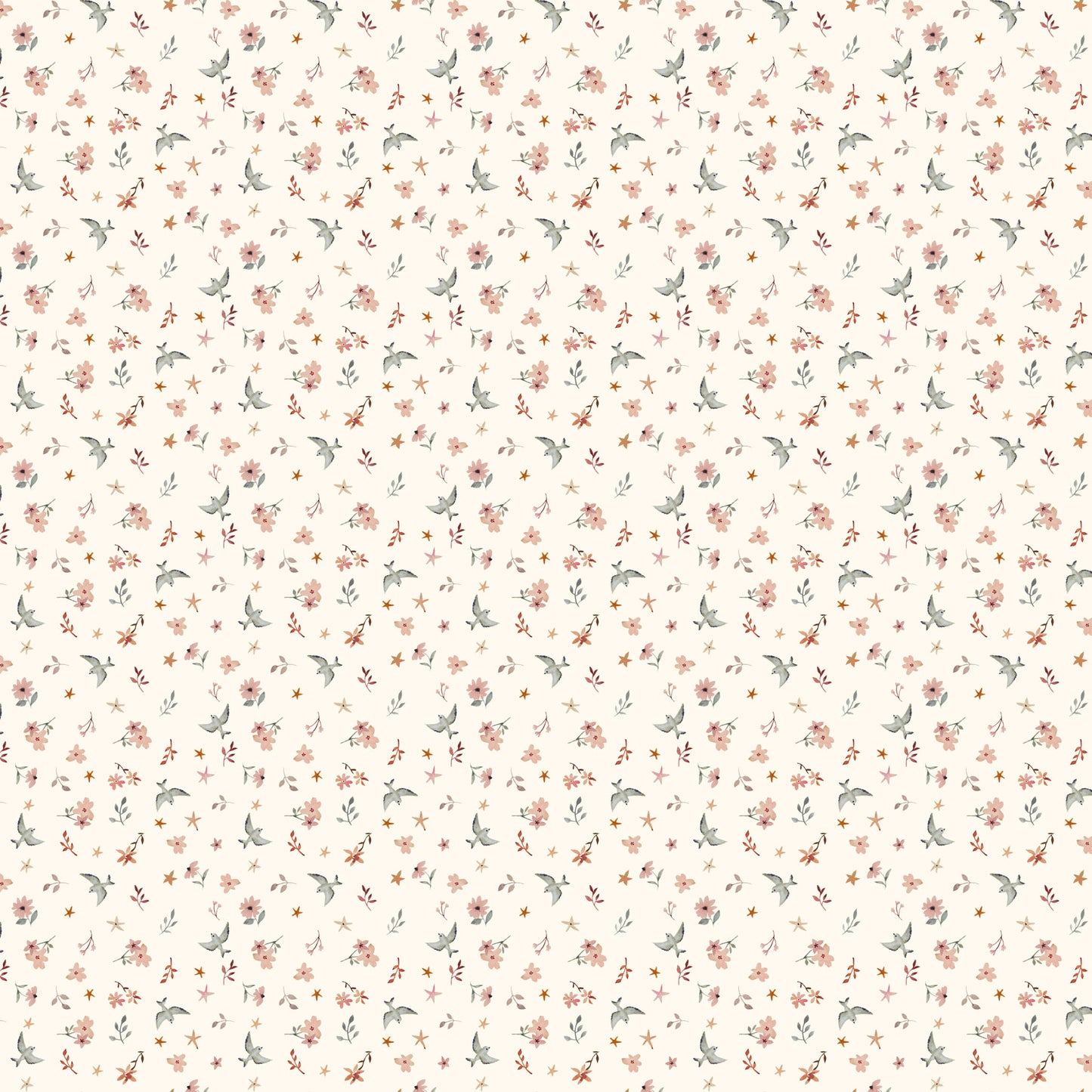 Blossom Breeze ~ Birds ~ RC91022-11 Cream