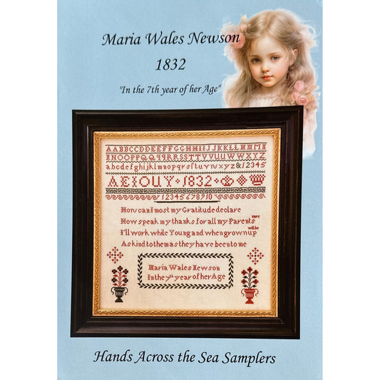 Hands Across The Sea Samplers | Maria Wales Newsom 1832 Pattern Booklet