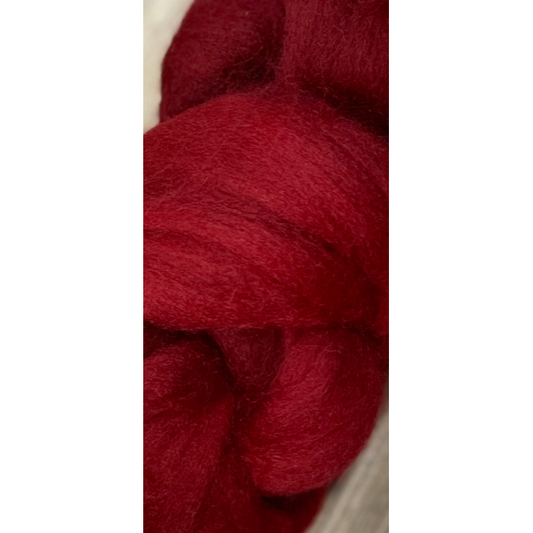 Spinners Hill ~ "Rich Red" Roving