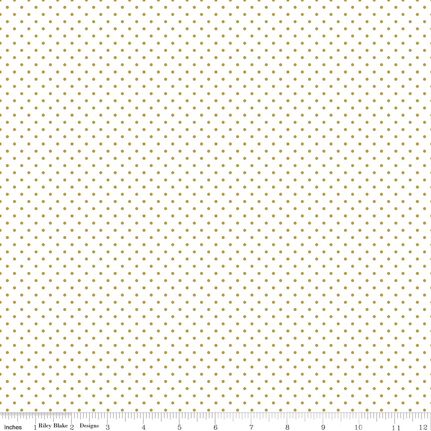 Swiss Dot on White ~ SC660-GOLD