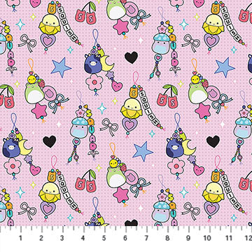 Joyful ~ Charms 15" x WOF ~ SQ1026-20 ~ Pink