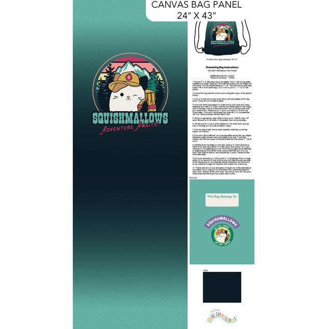 Happy Campers ~ Backpack Panel - SQC1065-10