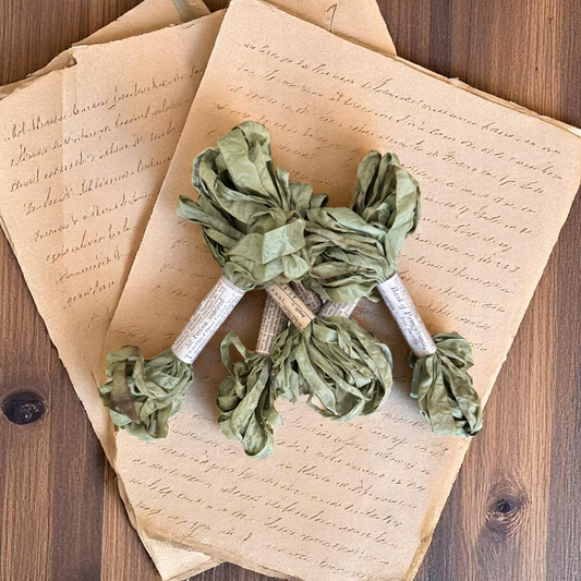 Monahan Papers | Aged Ribbon - Sage Green 1/2"
