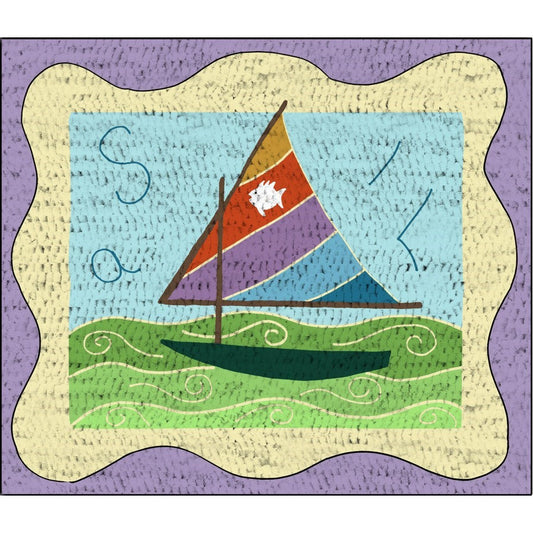 Payton's Primitives Rug Hooking Pattern - Sailing