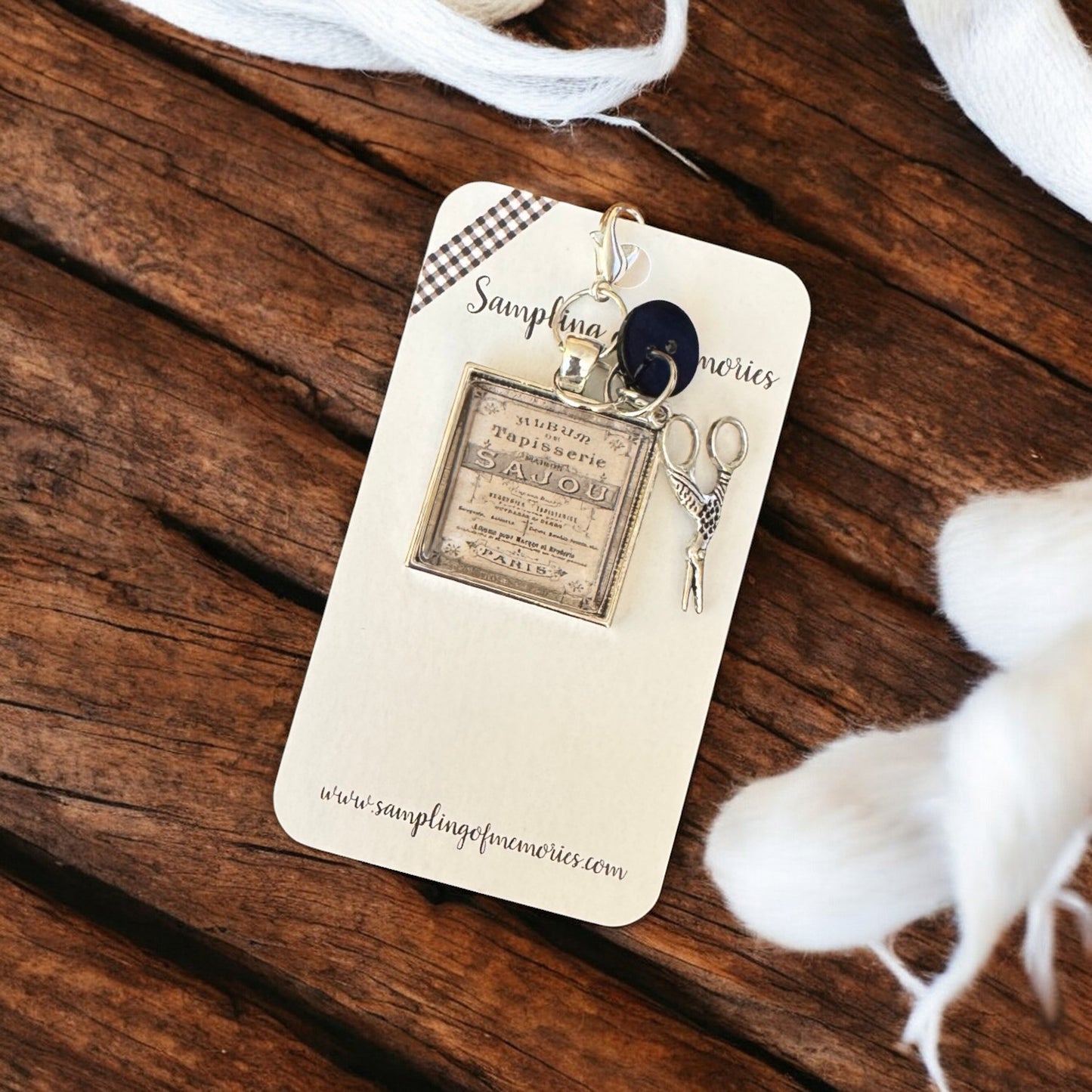 Sampling of Memories | Zipper Keep - Square Sajou (Small Lobster Clasp)