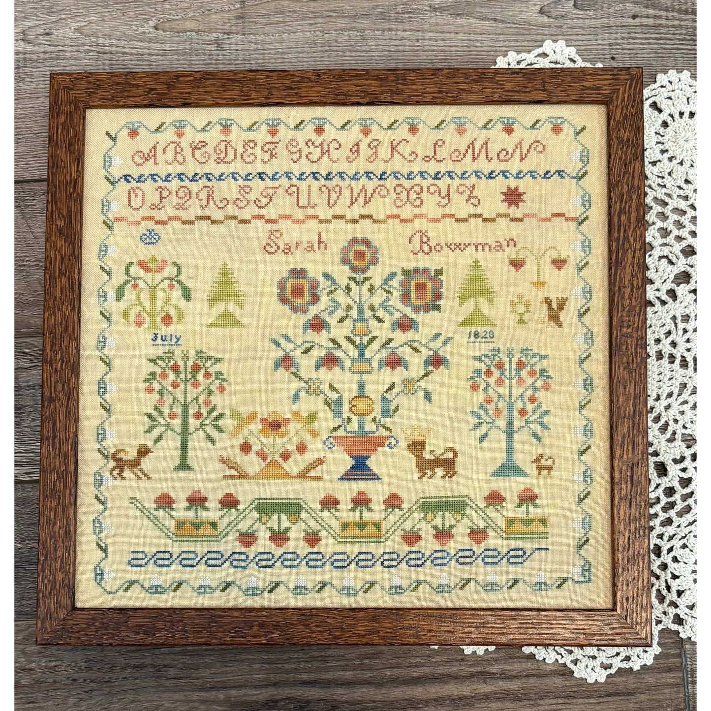 From The Heart | Sarah Bowman 1828 Sampler