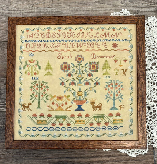 From The Heart | Sarah Bowman 1828 Sampler