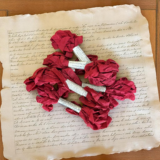 Monahan Papers | Aged Ribbon - Cranberry
