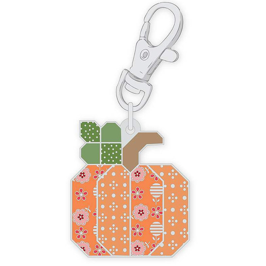 Lori Holt Bee Dots Enamel Happy Charm™ / Fob ~ Pumpkin